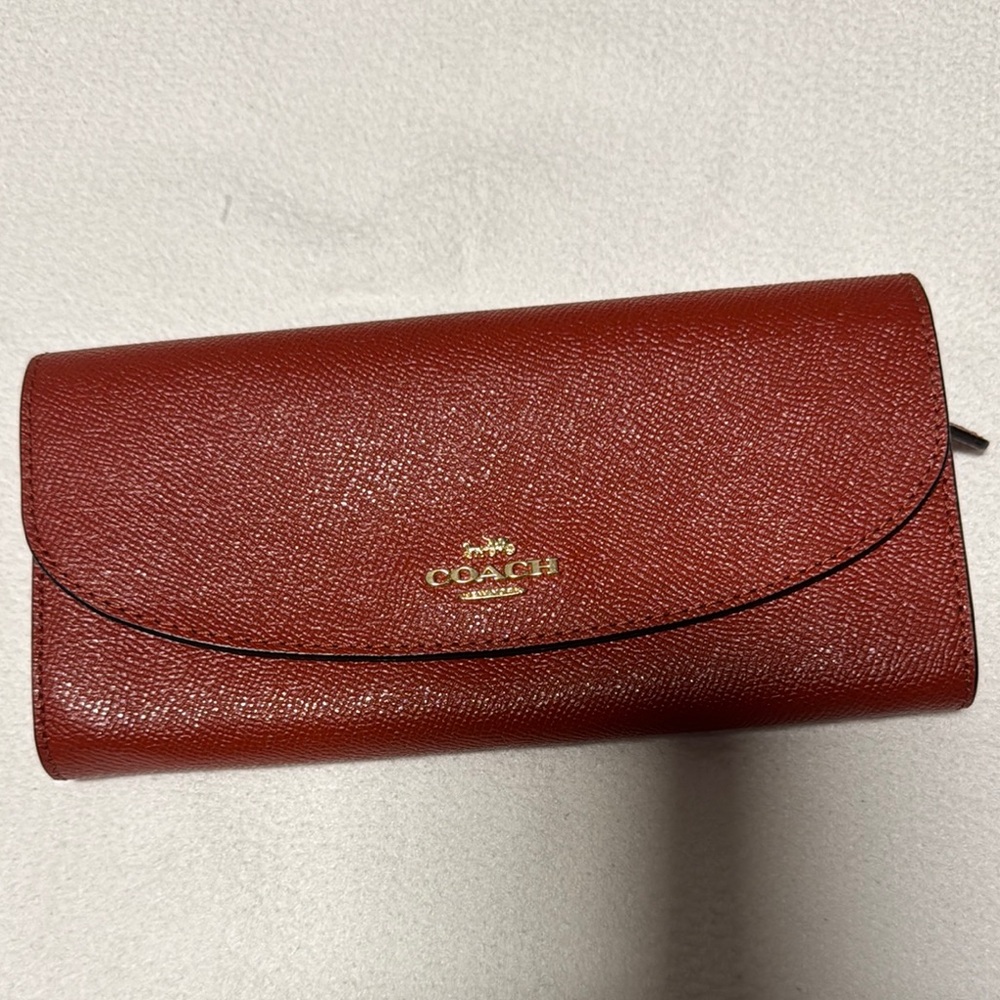 Coach Red Leather Wallet